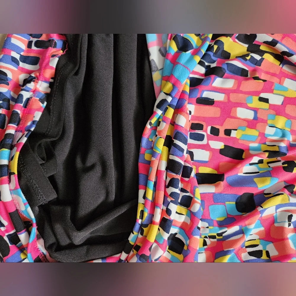 Anne Klein size 10 Multicolor Patterned Dress - Picture 5 of 6